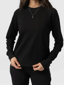 Saint and Sofia Morgan Zip Sweater - Black