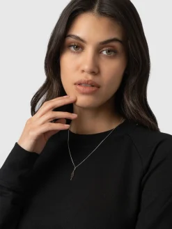 Saint and Sofia Morgan Zip Sweater - Black