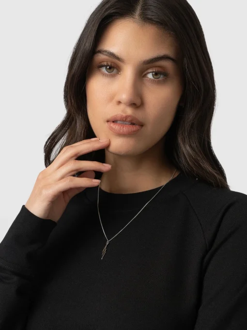 Saint and Sofia Morgan Zip Sweater - Black