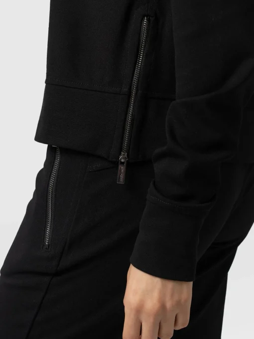 Saint and Sofia Morgan Zip Sweater - Black