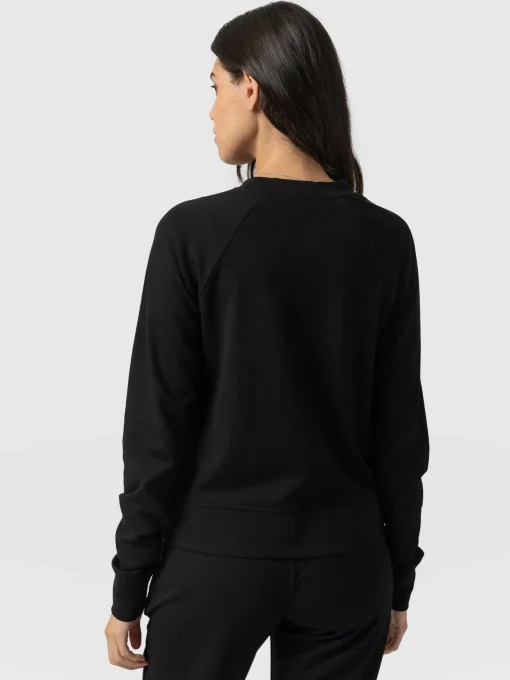 Saint and Sofia Morgan Zip Sweater - Black