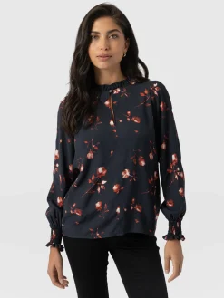 Saint and Sofia Olivia Blouse - Dark Roses