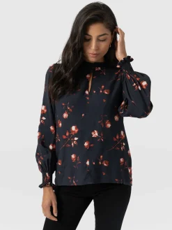 Saint and Sofia Olivia Blouse - Dark Roses