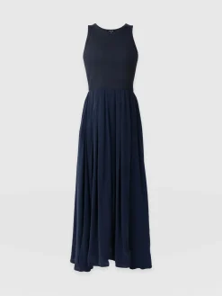 Saint and Sofia Renee Contrast Dress - Navy