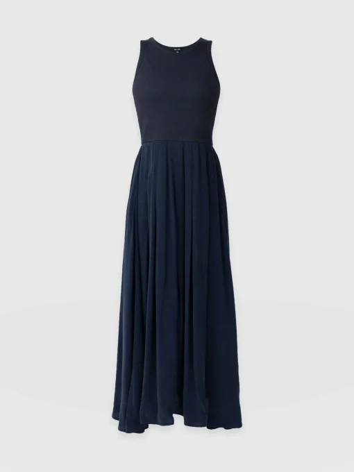 Saint and Sofia Renee Contrast Dress - Navy