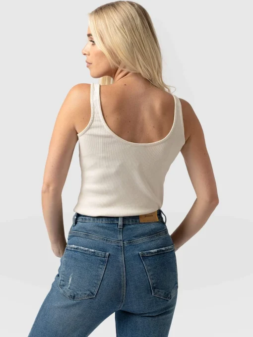Saint and Sofia Rib Cami - Cream