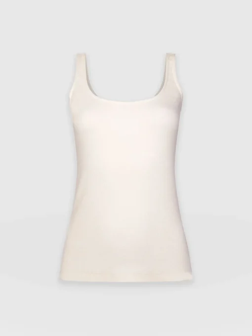Saint and Sofia Rib Cami - Cream