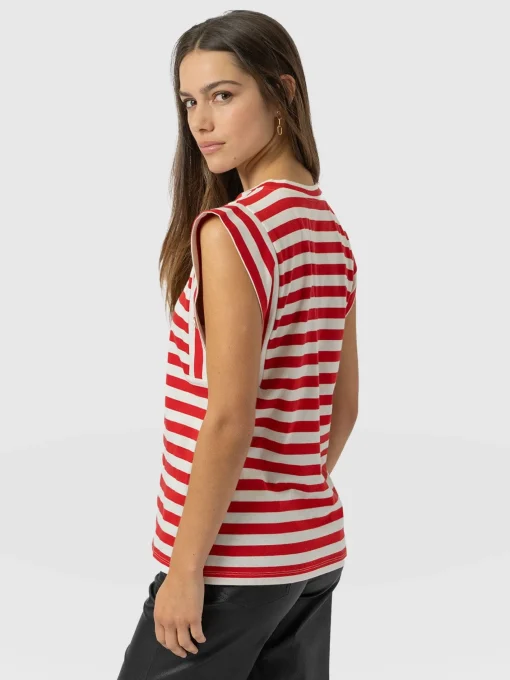 Saint and Sofia Rowan Tee - Red Stripe