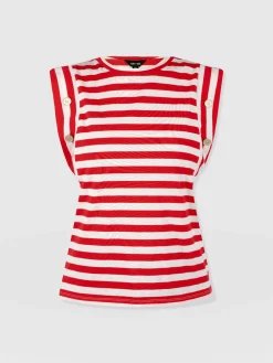 Saint and Sofia Rowan Tee - Red Stripe