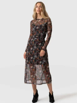 Saint and Sofia Runway Mesh Skirt - 70's Paisley