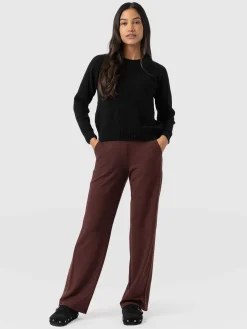 Saint and Sofia Runway Pant - Maroon - Bronze Stripe