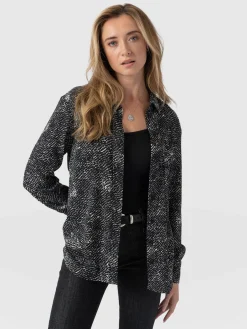 Saint and Sofia Sawyer Shirt - Monochrome Gothica