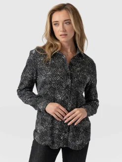 Saint and Sofia Sawyer Shirt - Monochrome Gothica