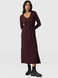 Saint and Sofia Sienna Dress - Burgundy