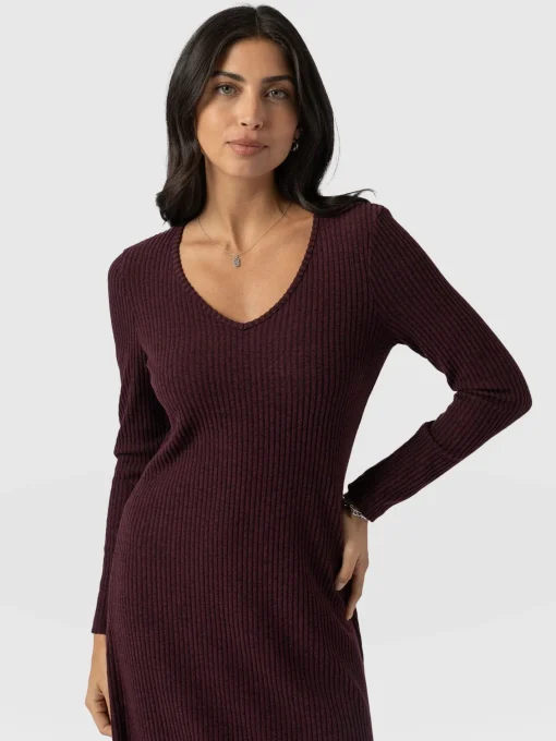 Saint and Sofia Sienna Dress - Burgundy