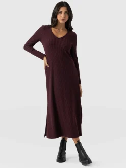 Saint and Sofia Sienna Dress - Burgundy