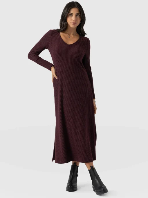 Saint and Sofia Sienna Dress - Burgundy