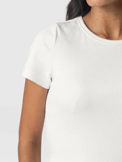 Saint and Sofia Sophia Contrast Dress - White Broderie