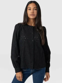 Saint and Sofia Tabitha Blouse - Black Broderie