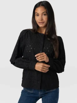 Saint and Sofia Tabitha Blouse - Black Broderie