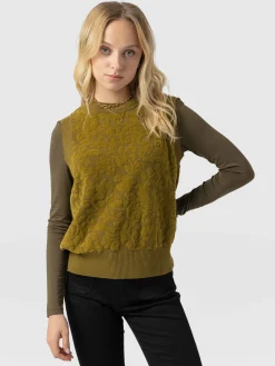 Saint and Sofia Wren Sleeveless Knit - Olive